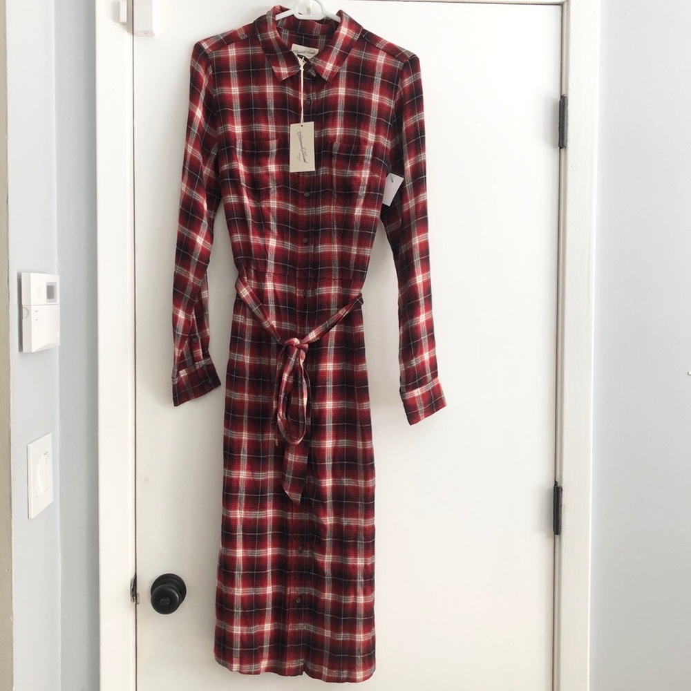 Long Sleeve Universal Thread Flannel Dress